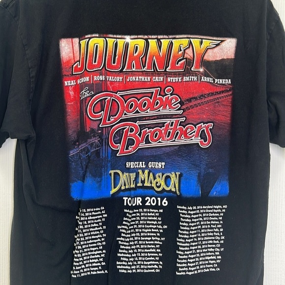 Journey - 2016 Journey And Doobie Brothers Concert Tour Short Sleeve T Shirt LG - Picture 9 of 9